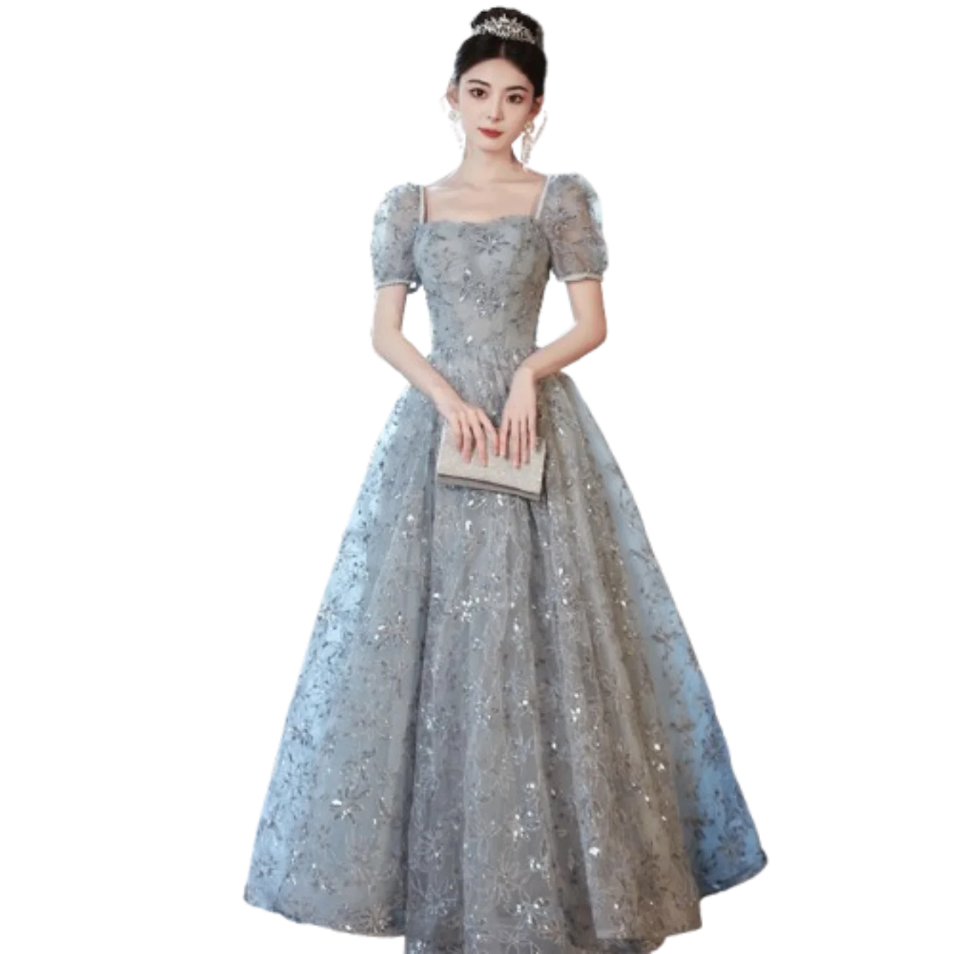 

Sequined Fishtail Long Dress Performance Classic Banquet Car Model Etiquette Youth Graduation Evening Dress Women Party Dresses