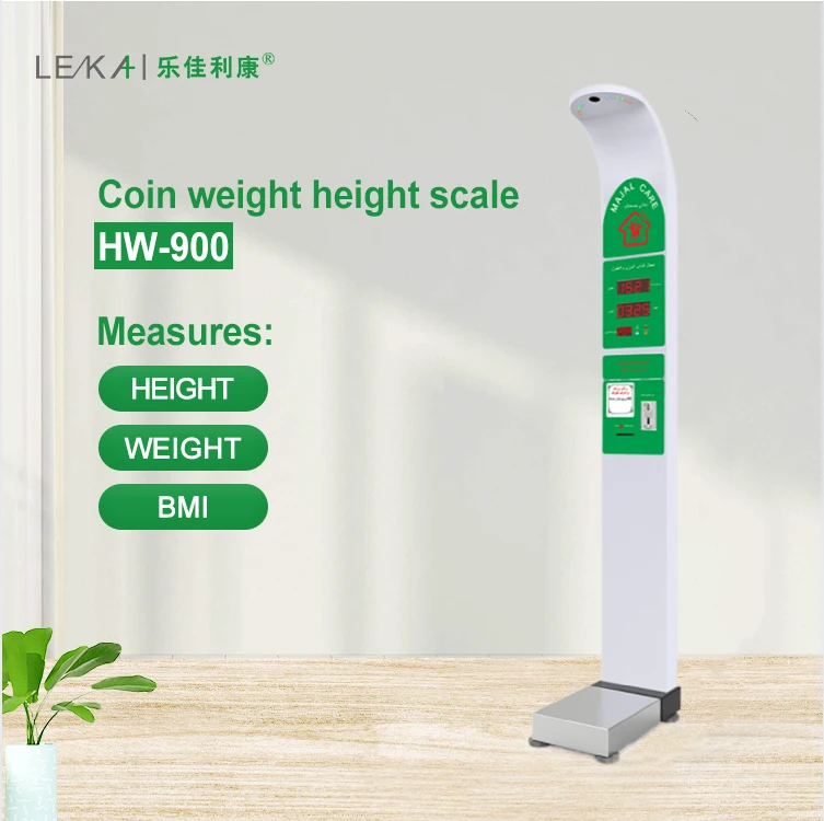 Ultrasonic Height and Weight Measuring Machine Coin Operated Body Height Scale BMI Vending Machine for Pharmacy