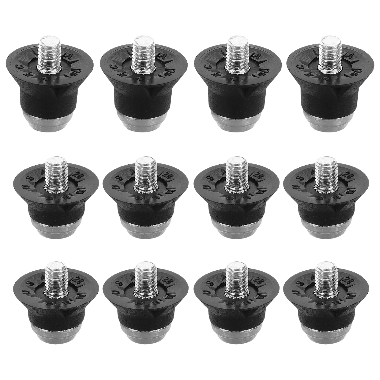 12 قطعة أحذية كرة القدم المعدنية ترصيع استبدال دائم مقاومة للاهتراء عدم الانزلاق الرجبي أحذية رياضية سبايك الرياضة التمهيد ترصيع #1