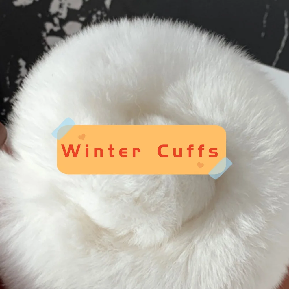 

Пушистая меховая веревка для волос Манжеты из натурального меха Мягкие рукава Плюшевые кольца для волос Браслет Манжеты из натурального кроличьего меха Меховые грелки на запястья Зимние чехлы