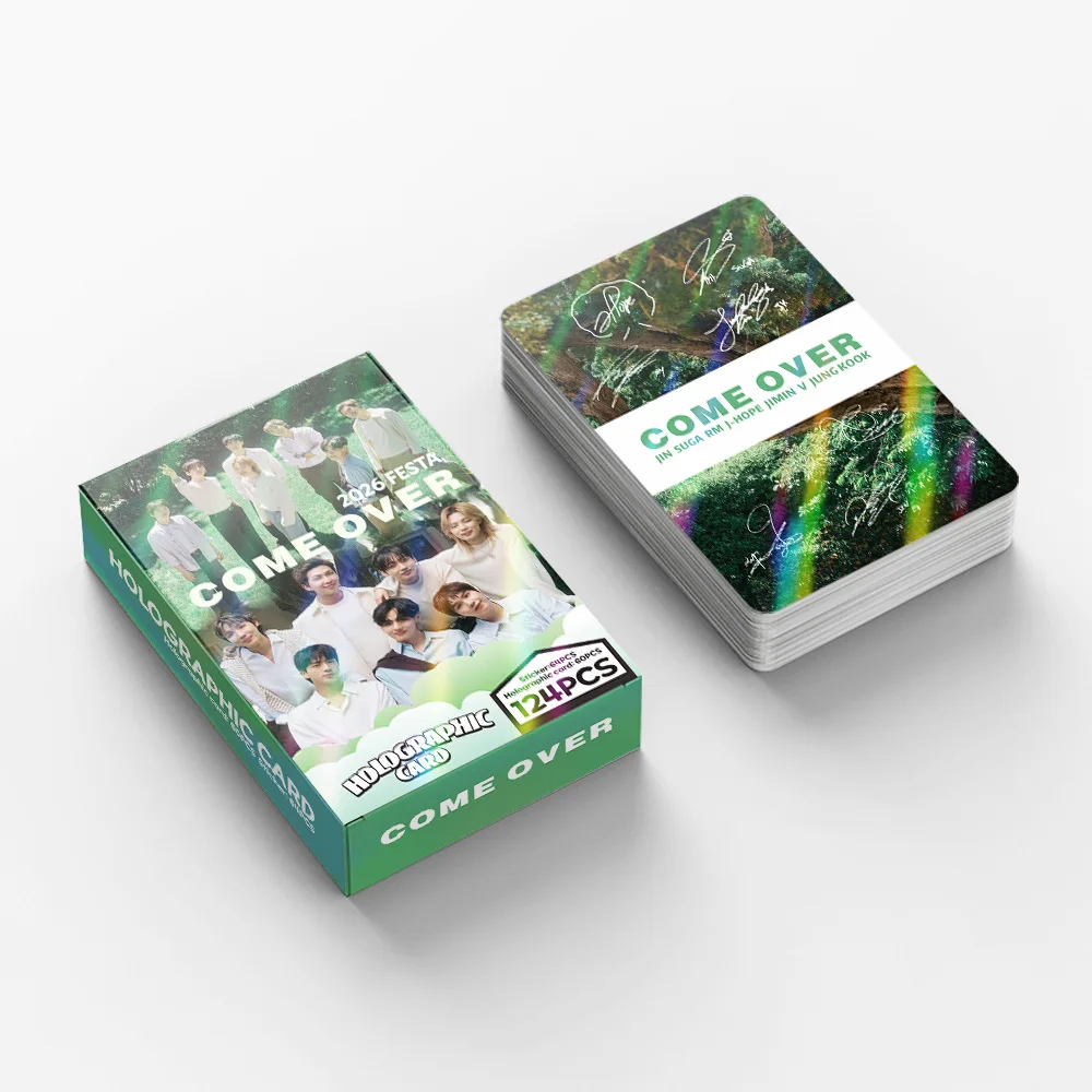 124 Laser K-pop Boy Group 13th Anniversary Collectible Photo Cards, Star Flash Cards, LOMO Cards, Holographic Cards