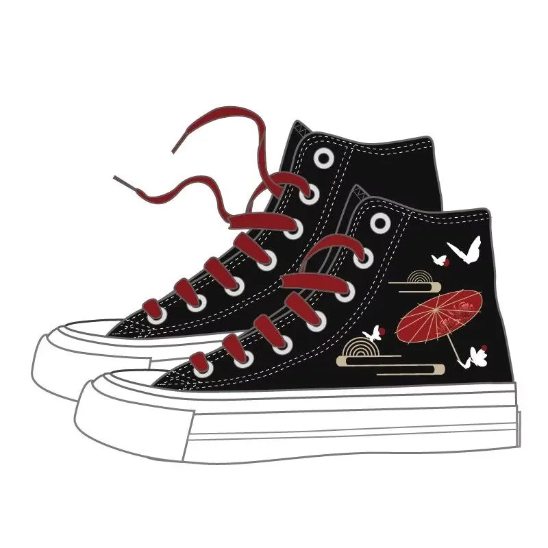 2024 Tian Guan Ci Fu Hua Cheng Xie Lian High-top Canvas Board Shoes Sneakers for Men and Women Four Season Casual Shoes