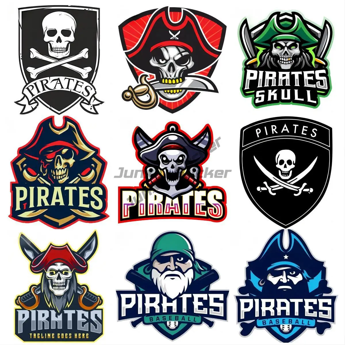 

Pirates Skull Jolly Roger Car Sticker Motorcycle Window Trunk Laptop Vinyl Decal Waterproof Car Styling