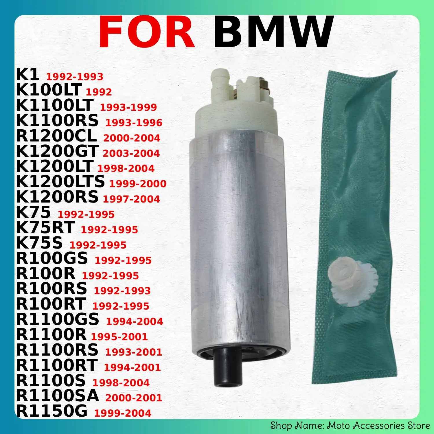 Fuel Pump With Filter Fits For BMW K1 K100LT K1100LT K1100RS R1200CL K1200GT K1200LT K1200LTS K1200RS K75 K75RT K75S R100GS