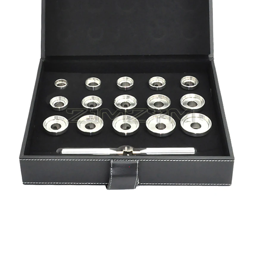 15PCS Uhr Zurück Opener Stirbt Kit Schlüssel Typ Professionelle Uhr Reparatur Werkzeuge Uhr Fall Abdeckung Öffnen Schließen Werkzeuge Für uhrmacher