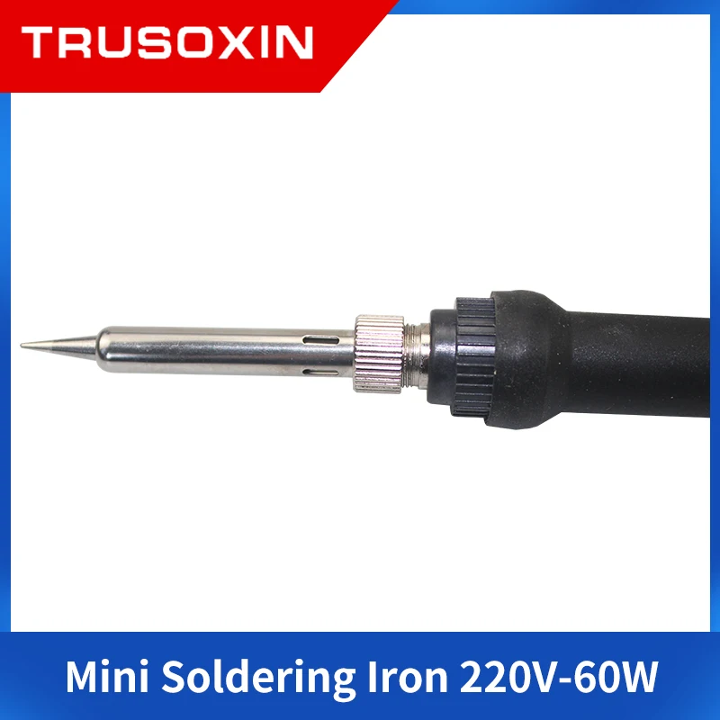 Solder listrik suhu dapat diatur, alat perbaikan ujung pensil panas Rework Station Solder las 220V 60W