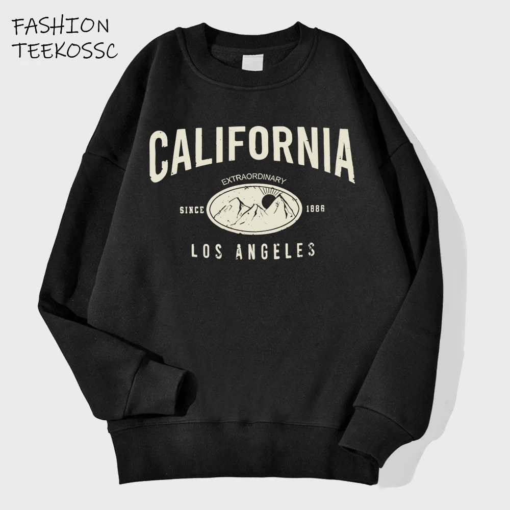 

Толстовка California Extraordinary с 1886, мужской флисовый пуловер, повседневная осенняя свободная модная одежда унисекс с длинными рукавами и круглым вырезом