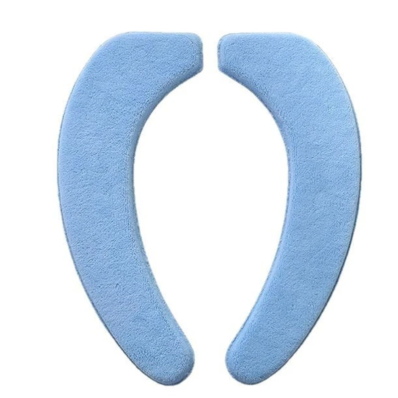 1set Toilet Cushion Memory Foam Toilet Seat Covers with Plush Thickened Soft Warmer Washable Bathroom Accessories