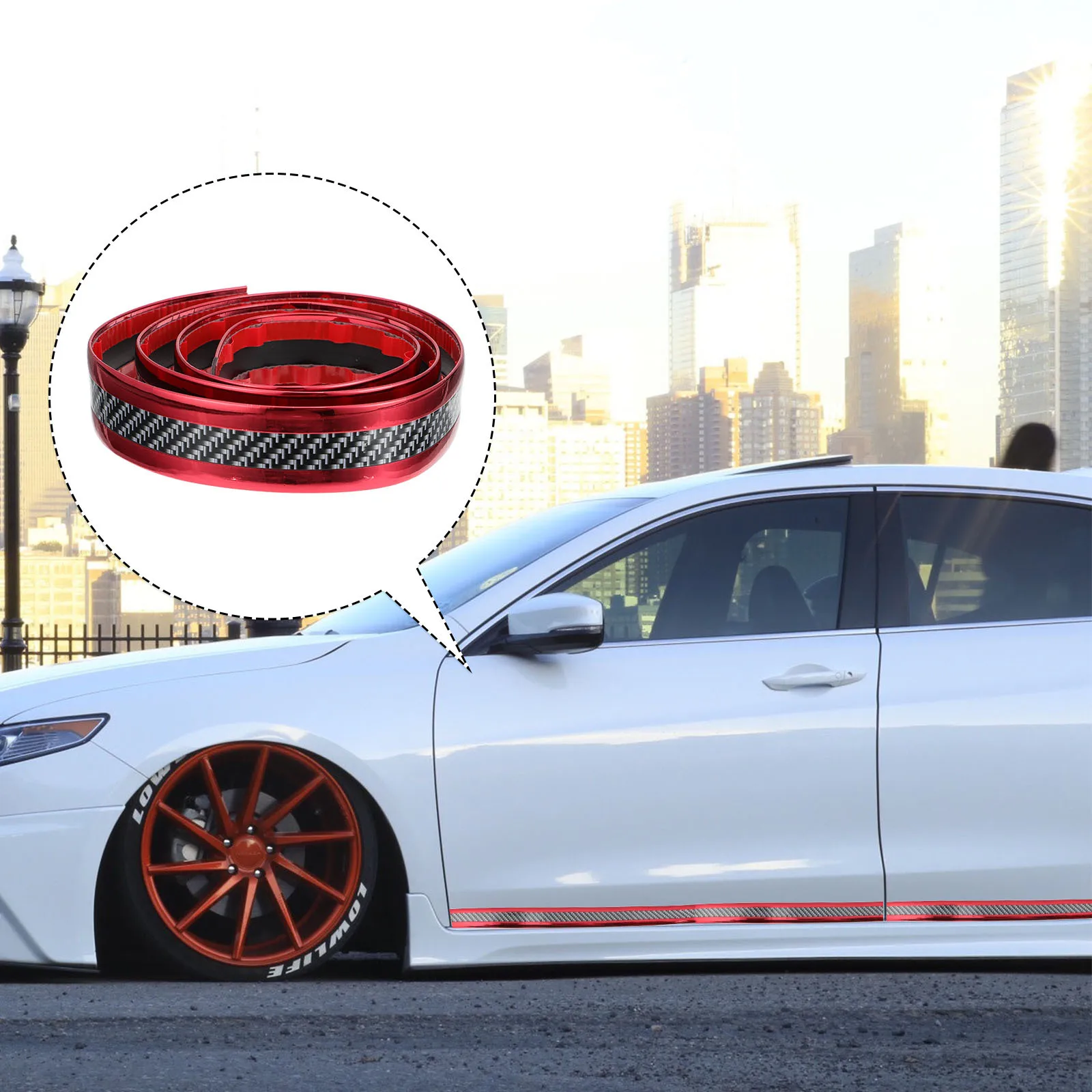 4 Rollen Autotürschwellenleiste Gummi Anti-Kratz-Schutz Autotürschwelle Styling Aufkleber Fahrzeugschutz Fahrzeug Dekorstreifen