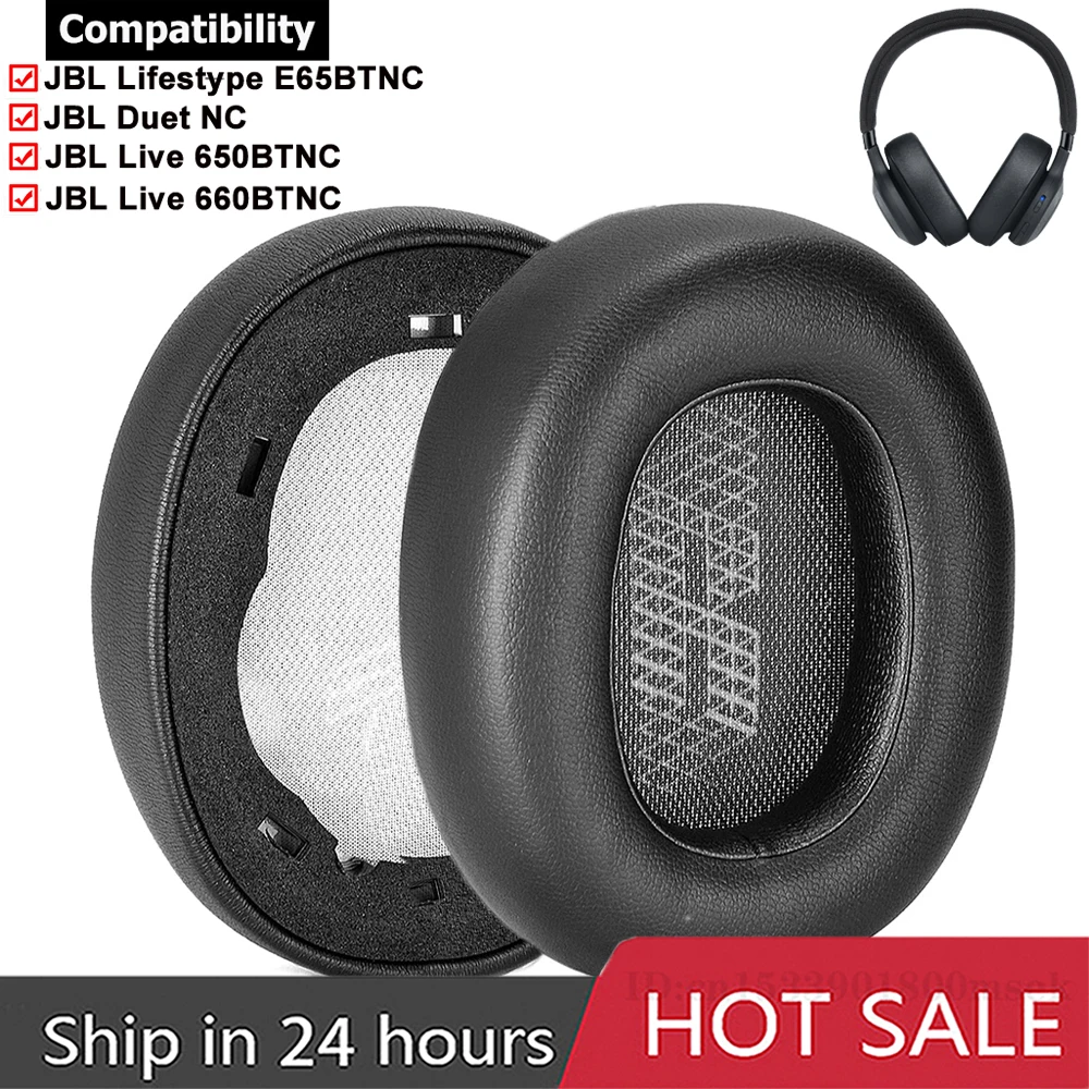 Almohadillas de espuma viscoelástica para los oídos, almohadillas de repuesto compatibles con JBL E65 E65BTNC / Duet NC / Live 650BTNC Live 660 BTNC
