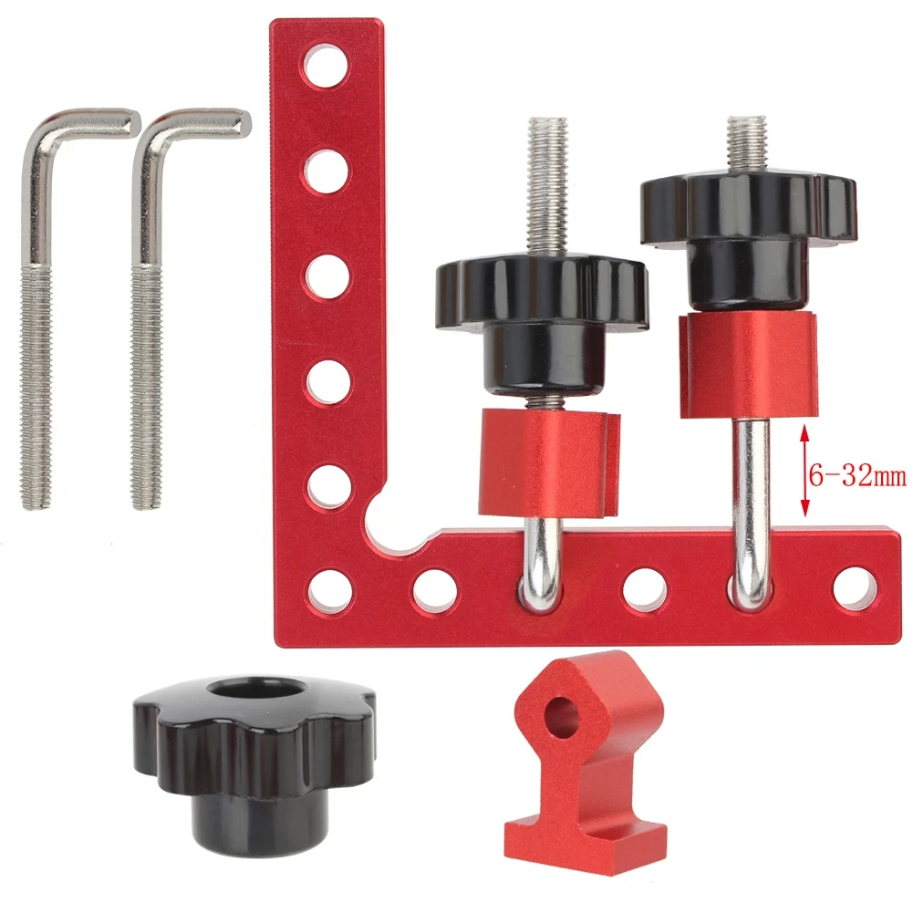 Imagem -05 - Liga de Alumínio Braçadeiras de Ângulo Direito 90 Graus Posicionamento Quadrados Fixação Clip Carpintaria Canto de Aperto Square Tool Set