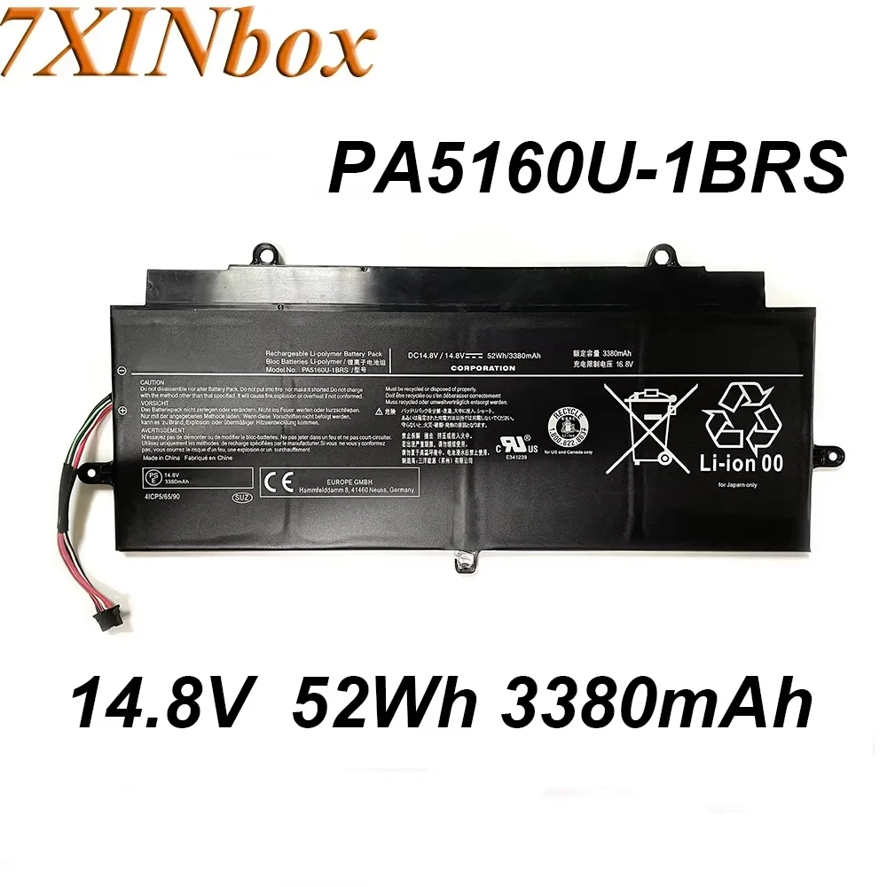 7XINbox PA5160U-1BRS 14.8V 52Wh 3380mAh Laptop Battery For Toshiba KIRAbook 13 KIRA-10D KIRA-101 KIRA-102 KIRA-AT01S Series