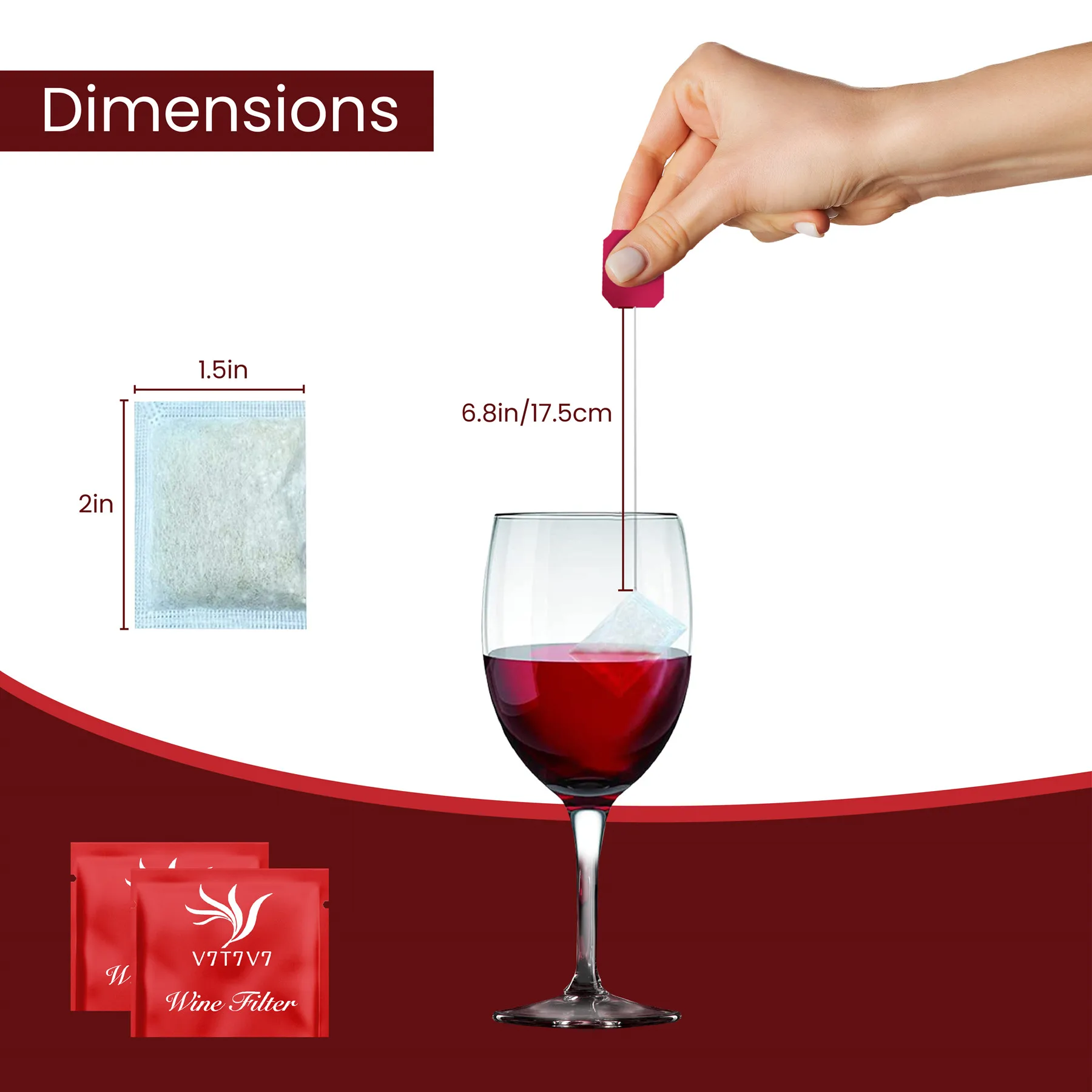 (3PCS)V7T7V7 Wine Sulfite Filter To Remove And Histamine, Eliminate Headaches, Reduce Allergies