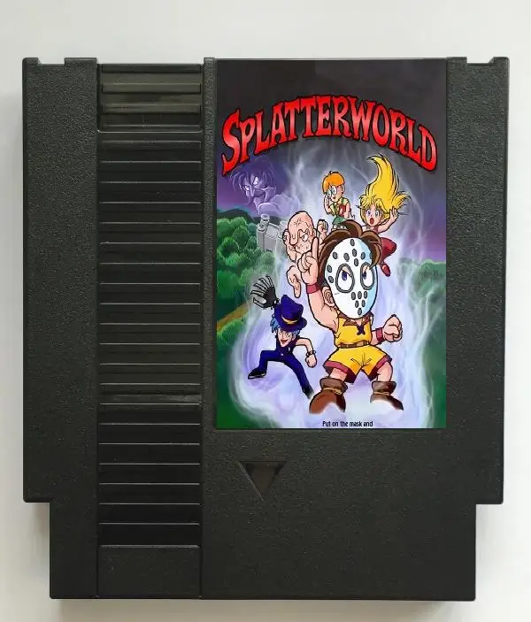 Cartucho de juego Splatter World en inglés para consola NES/FC