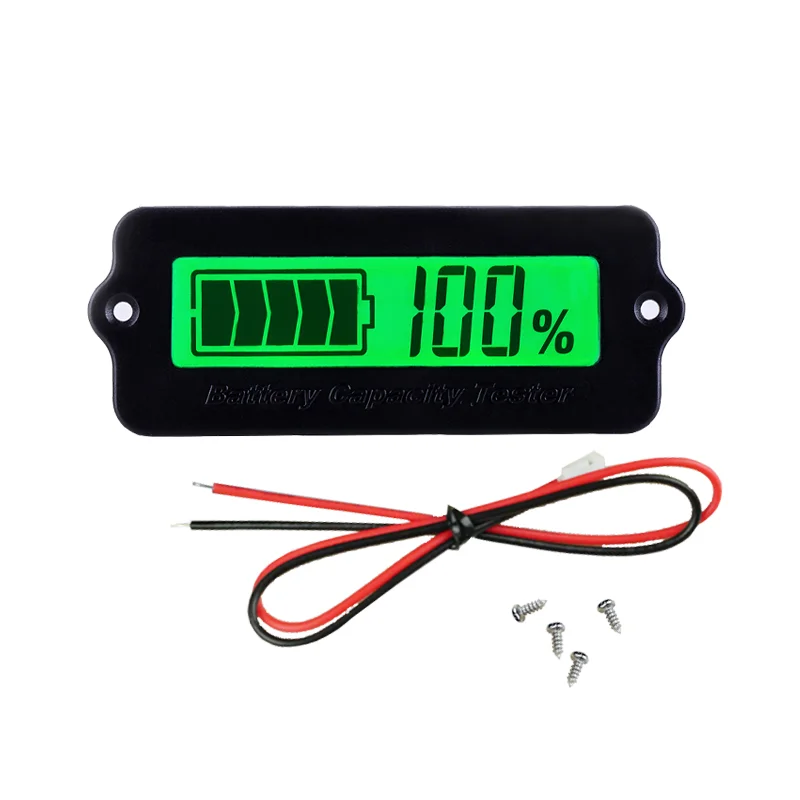 12V LY6W Lead Acid Battery Capacity Indicator Blue Green LCD Digit Display Meter Lithium Battery Power Level Detector Tester