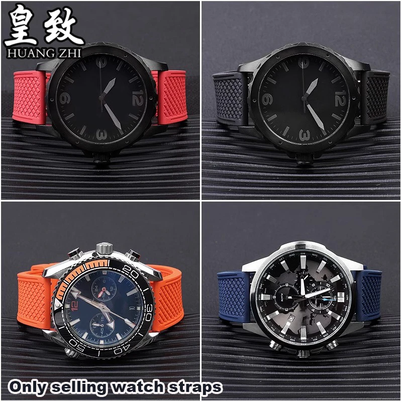 ل أوميغا تيودور سايكو تيسو IWC ميدو مقاوم للماء حزام ساعة سيليكون 20 22 مللي متر سوار برتقالي مقاوم للماء الرياضة المطاط حزام الساعات