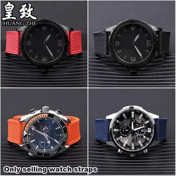 適用於歐米茄、帝舵、精工、天梭、萬國、美度等品牌的防水矽膠錶帶,20/22毫米錶帶,橙色防水運動橡膠錶帶 8 最佳銷售 橘色錶帶 - №6