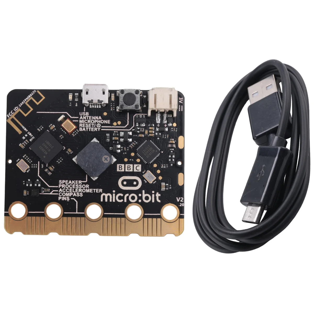 ABGQQ BBC Micro-Bit V2.2 BLE5.0 Development Board Graphical- Programmable Python- Nordic- Nrf52833 Processor for KIds