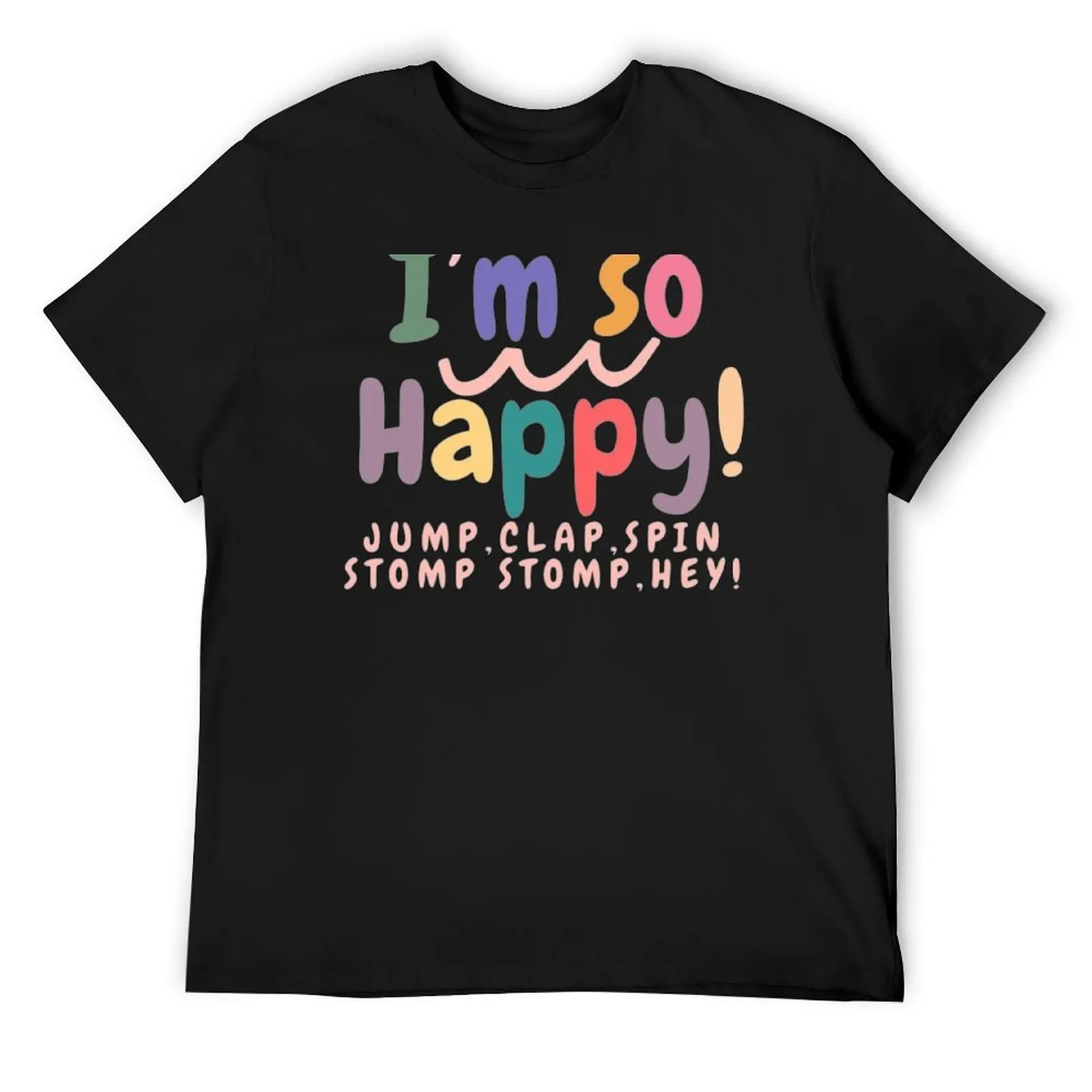 

Miss Rachel Im So Happy Jump Clap Song Ms Rachel T-Shirt street wear summer 2025 plain Men's clothing