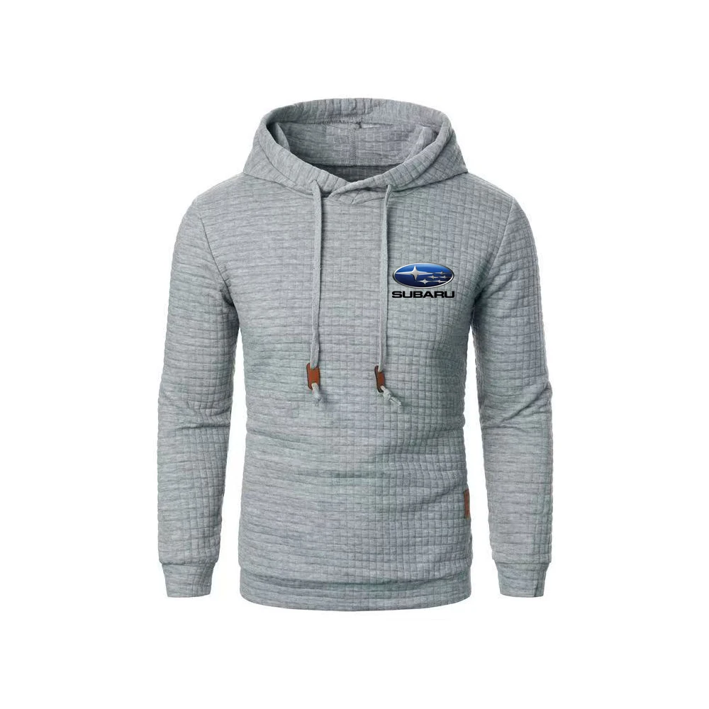 

Autumn and Winter New Men's SUBARU Printed Jacquard Knitted Shirt Long Sleeve Hoodie Warm Color Hoodie Sports Top
