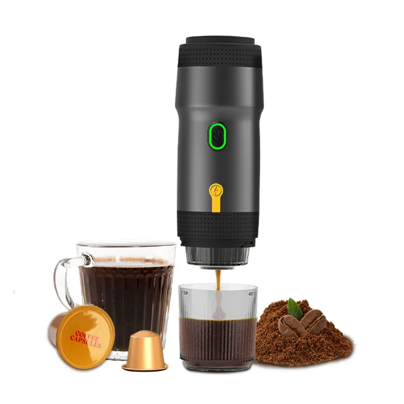 2025 New Cordless Automatic Heating Portable Coffee Machine Multifunctional Cold Brew Capsule Portable Coffee Machine