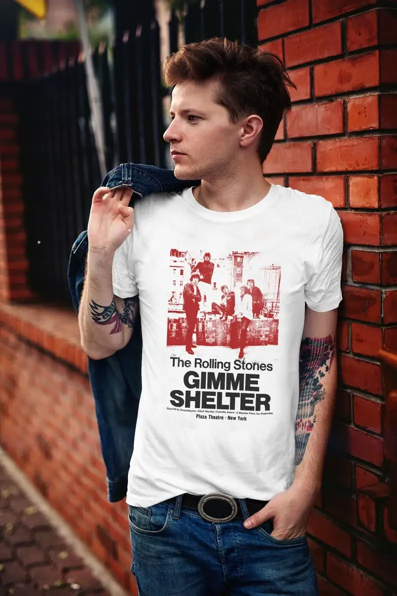 Gimme Shelter T-Shirt- Rock Band tee, gift for music lovers, gimme shelter movie, rock' roll shirt