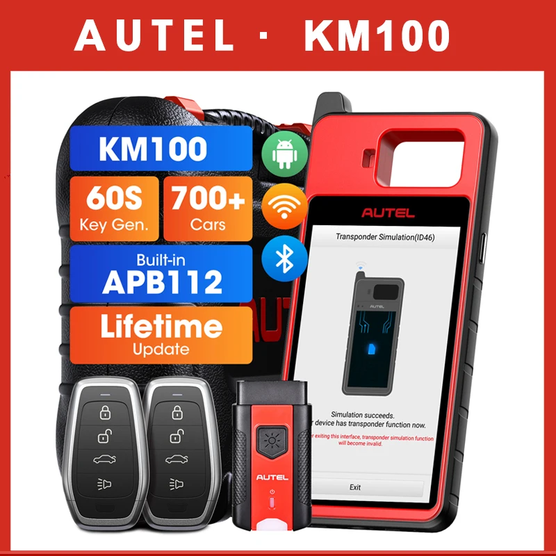 

Autel MaxiIM KM100 Универсальный комплект генератора ключей Бесплатное обновление для жизни AutoVIN Все потеряют ключи PK IM508S Встроенный APB112