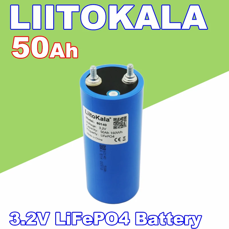 1-4PCS LiitoKala 3.2V 20Ah/25Ah/50Ah Lifepo4 Batterij Zonne-energie Systeem voor boten en RV Golfkar
