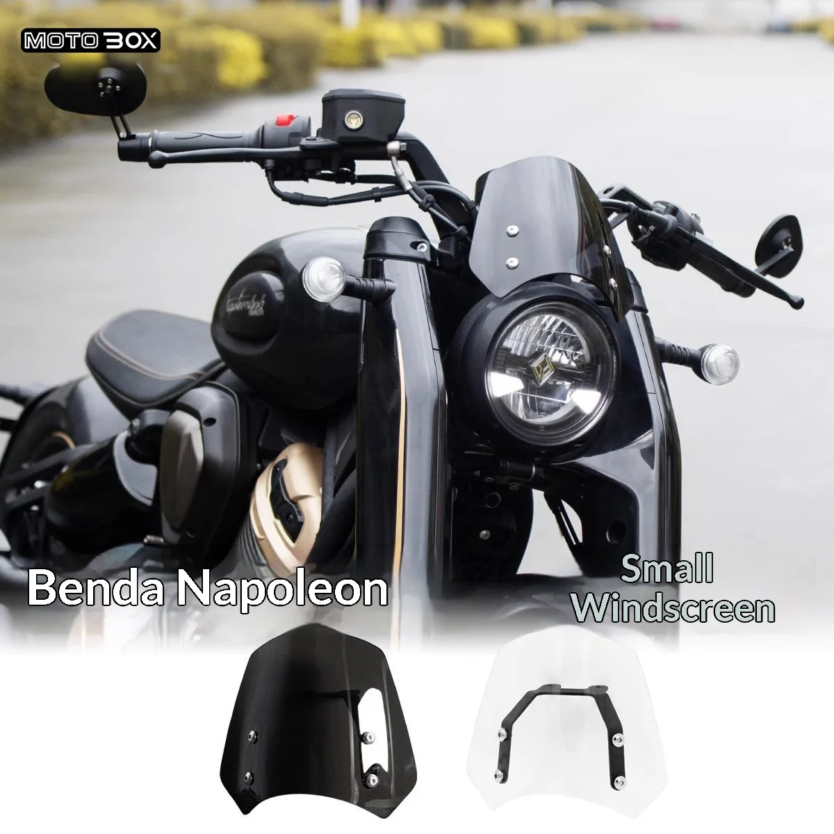 【Premium】For Napoleon 450: Front windshield modification – transparent small windshield, headlight cover, and other windshield a