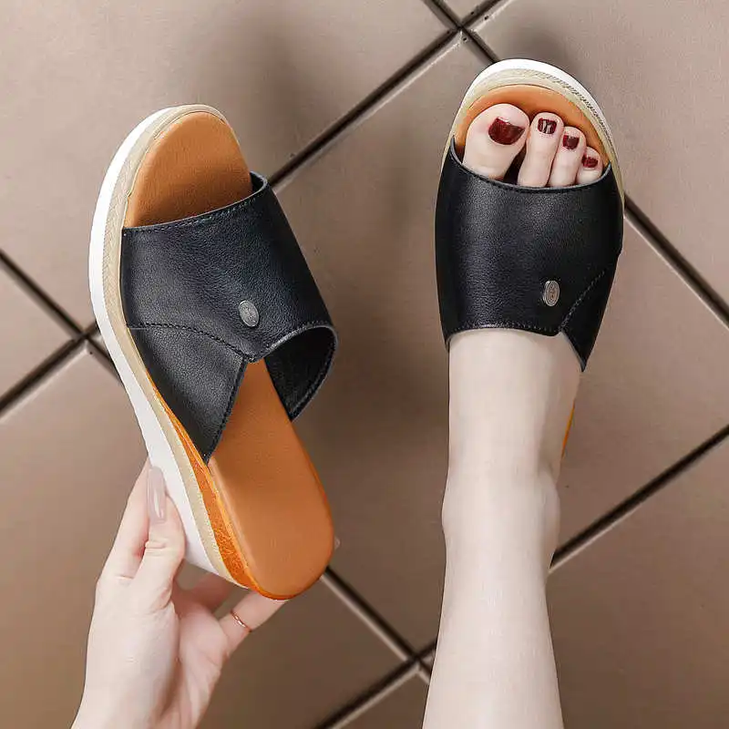 

Женские летние кроссовки-слайды на толстом каблуке, белые, для подростков, спортивные, суперраспродажа Tenya Due To