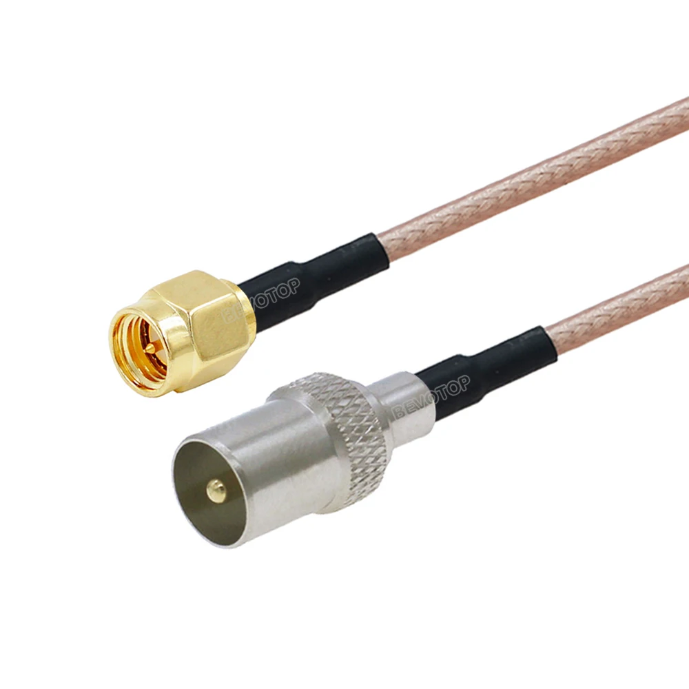 1PCS SMA Male Female to TV IEC PAL DVB-T Male / Female Connector RF Coaxial Cable TV to SMA RG316 Pigtail Cable