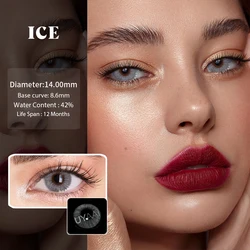 UYAAI 1 Pair ICE Colored Contact Lenses For Eyes Nature Beauty Contact Lens Pupils Makeup Color Lens Eyes Yearly Gradient Lenses