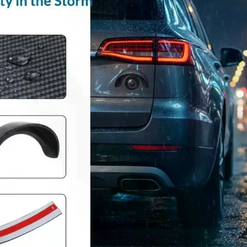 Car Reverse Camera Rain Visor 1/2/4Pcs Waterproof PVC Protective Hood for Clear Back View Imaging