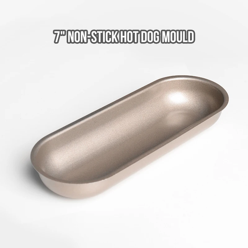 WALFOS Hot Dog Baking Mold Oval Shape Non-Stick Loaf Pan Moulds Carbon Steel Loaf Pastry Baking Bakeware Kitchen Accessorie Tool