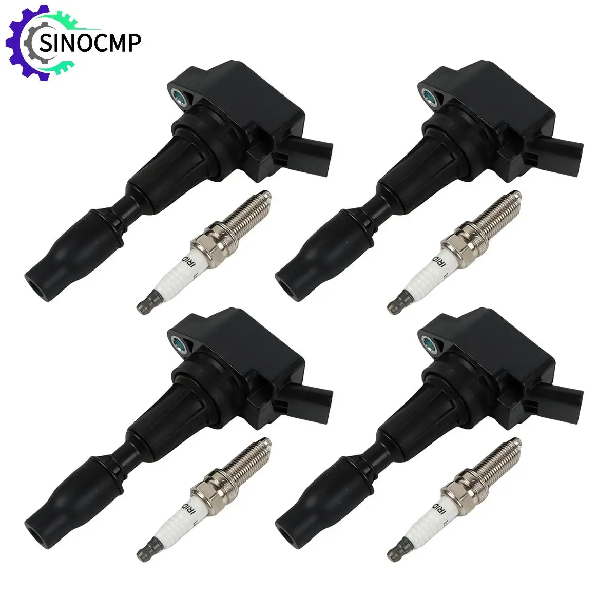

4pcs Ignition Coils Iridium Spark Plugs UF764 For Hyundai Santa Fe Sonata Tucson Kia Sorento Sportage Optima Genesis G70 G80 G90