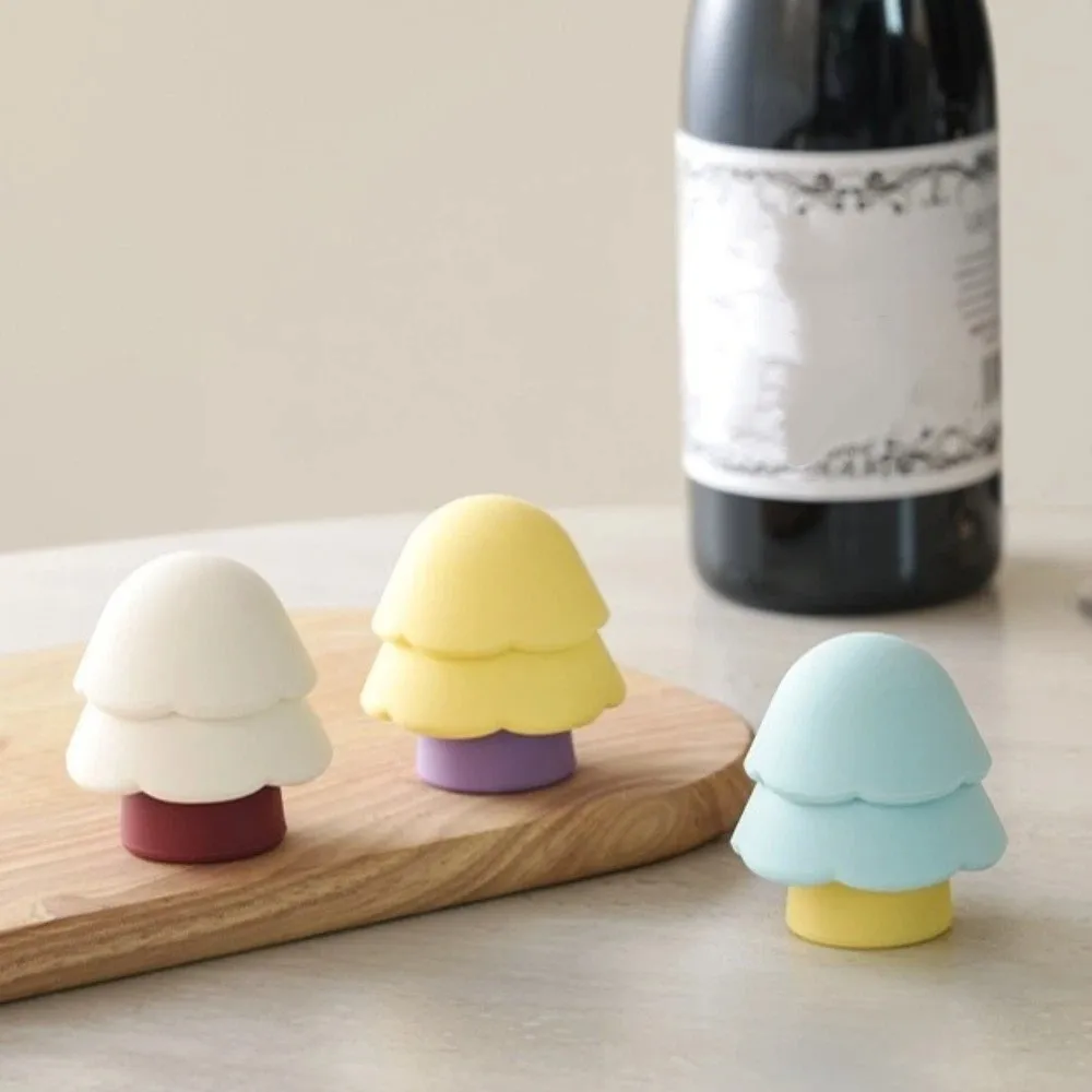 Pine Tree Shape Bottle Stopper Anti-slip Labor-saving Multi-functional Bottle Opener Removable Sealed Sealing Stopper Bar Use