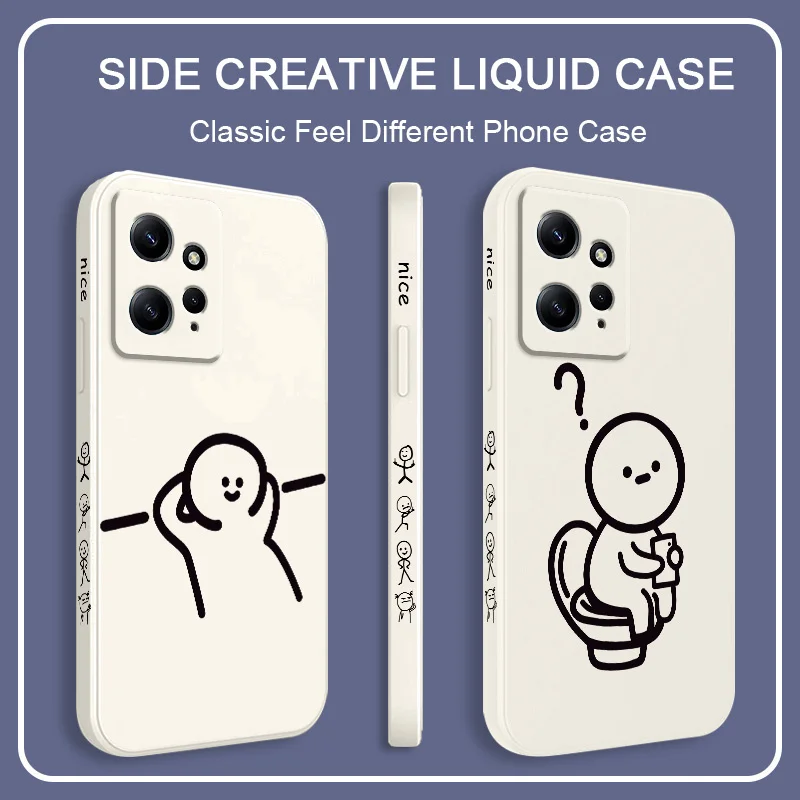 Mech Bear Phone Case For Xiaomi Redmi Note 13 12 12S 11 11S 10 10T 10S 9 9S 8 7 Pro Plus 4G 5G Liquid Silicone Cover