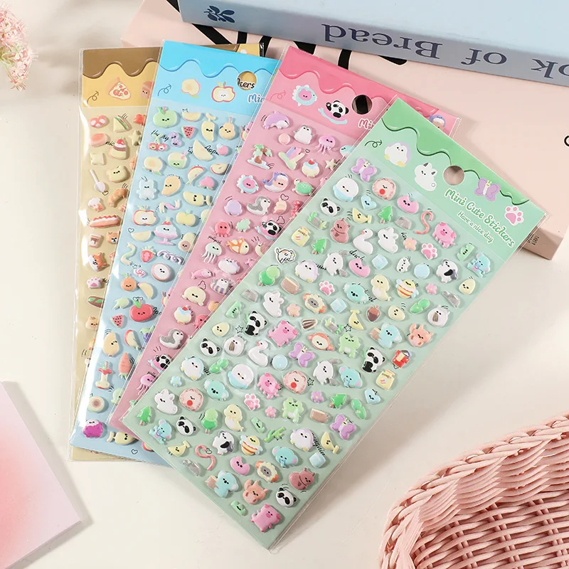 

4Pack Tiny Cute Mixed Element Stickers - Vibrant Decor Embellishments for Water Bottles Stationery BulingBulingStickers Store