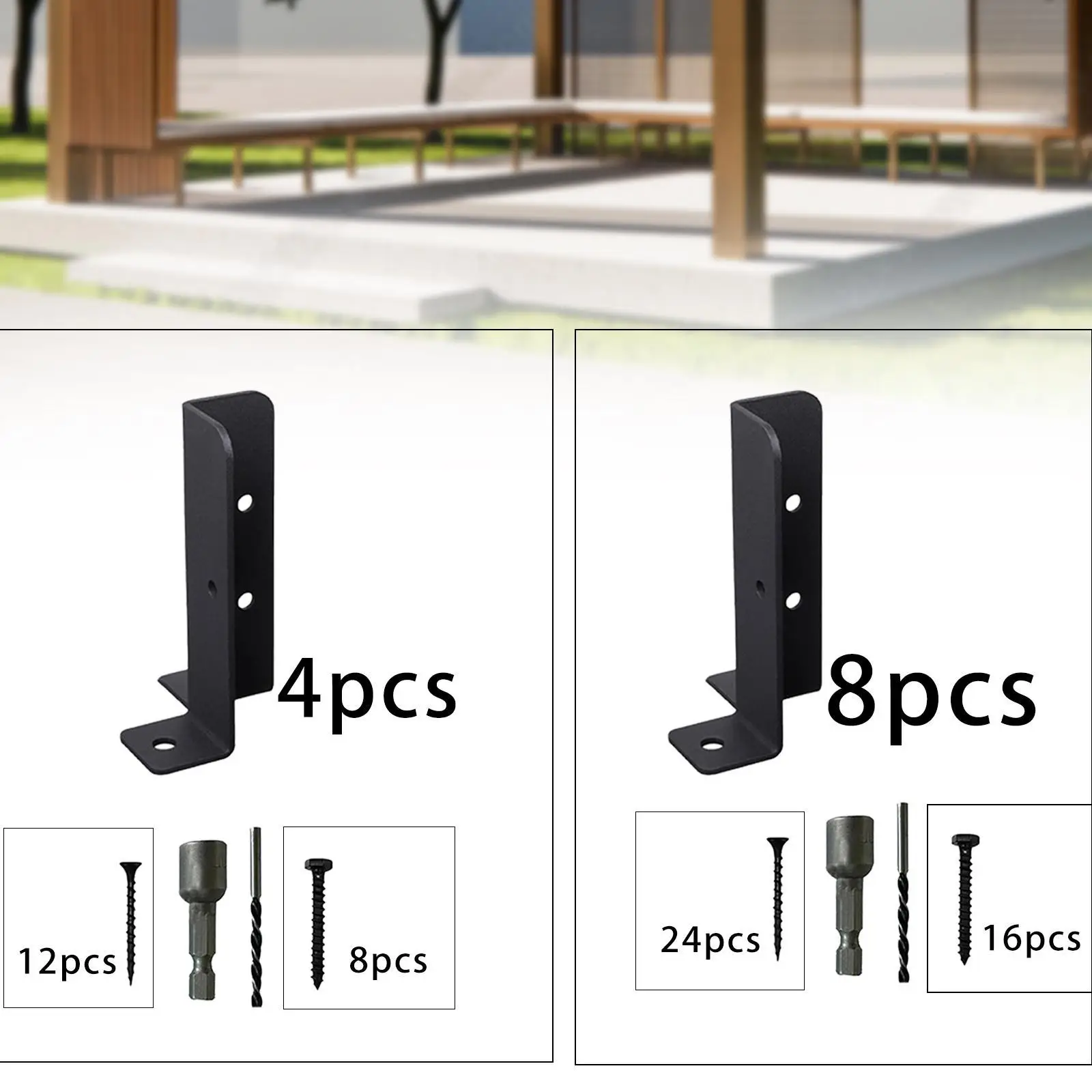 Deck Post Anchor Base Brackets Fence Support Metal Porch Easy Installation Support Base Brackets for Handrails Mailbox Post