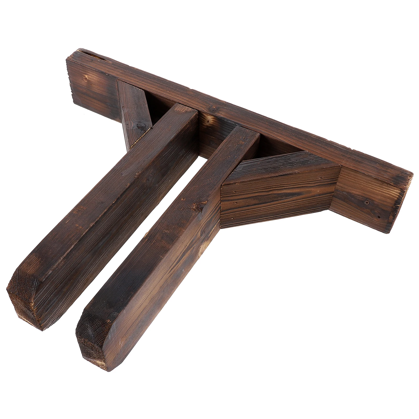 

Wooden Holders Sturdy Base for Small Fence Garden Supplies Smooth Surface Easy Install Courtyard Fence Support Wooden Gardening