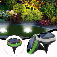 Solar LED Underground Lights Outdoor Waterproof Colorful Landscape Decor Garden Lawn Ground Lamp For Porch Walkway Night Lights