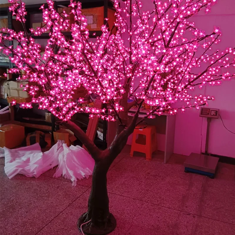 Outdoor LED Artificial Cherry Blossom Tree Light Christmas tree lamp 1872pcs LED Bulbs 2.5m Height 110/220VAC garden decor