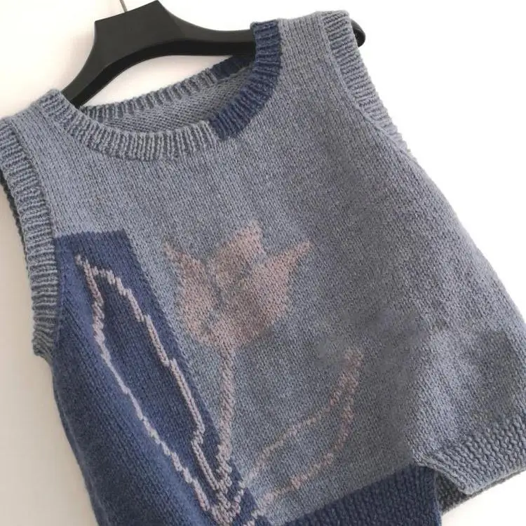 

Handmade Knitted Vest 2025 Design Sensation Small ence Super Beautiful Ele Versatile Knitted Sweater Vest Top