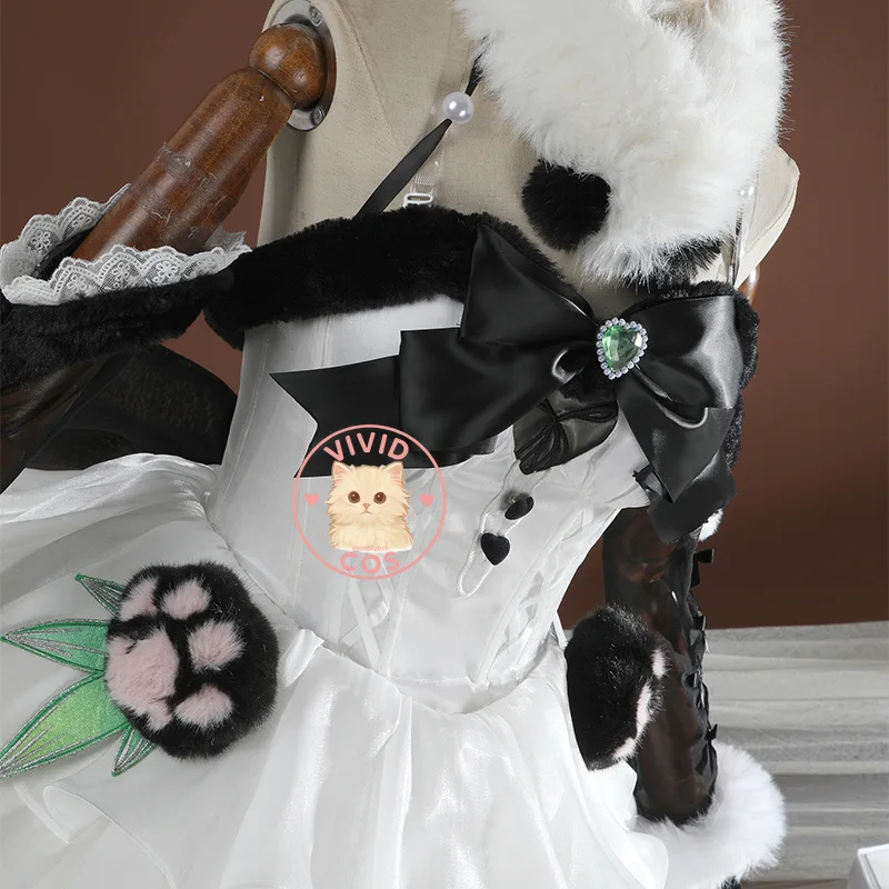 Naraka: Bladepoint Shen Miao's "Panda Green Wild Guardian" and "Bamboo - Loving Cute Guest" Cosplay Costumes Role-playing