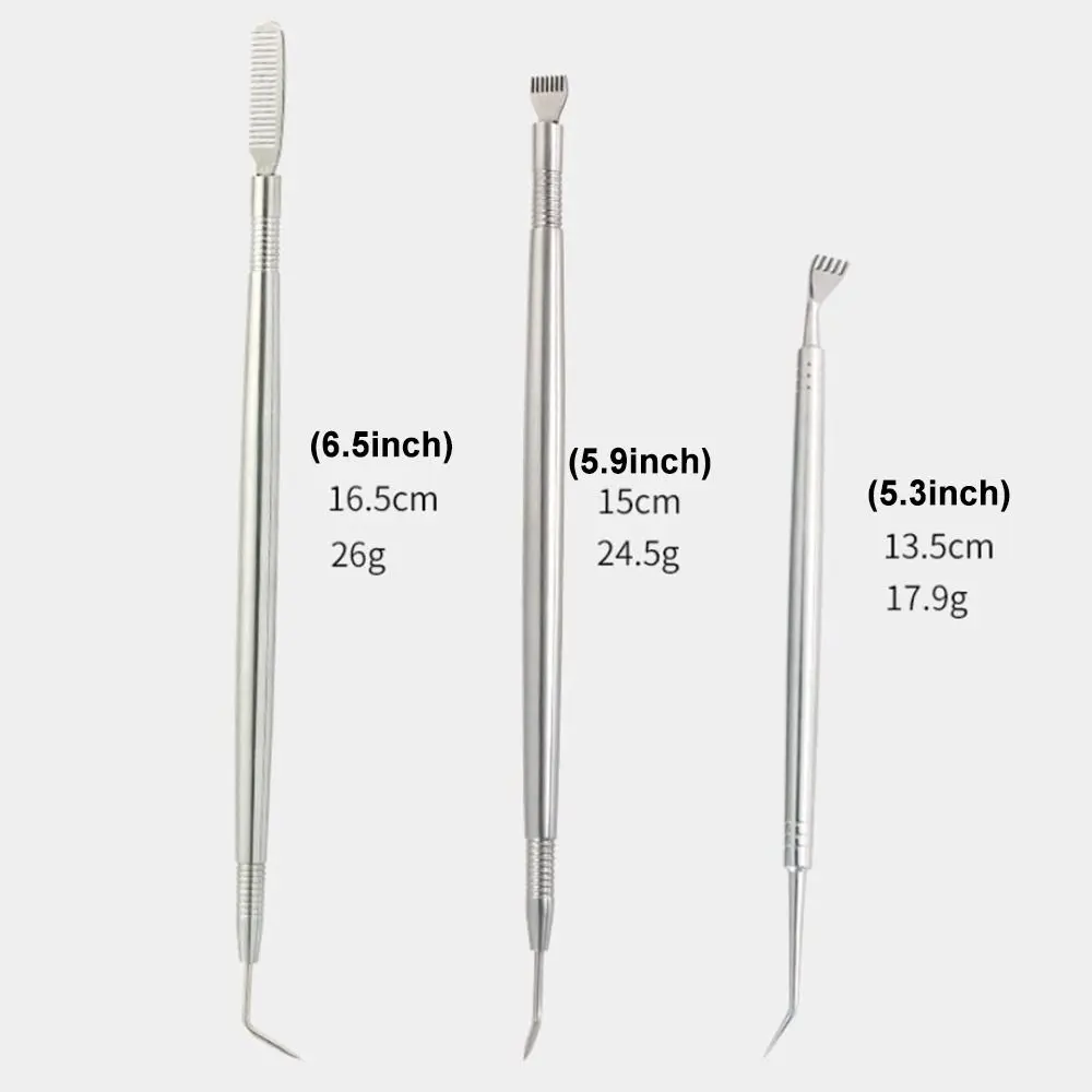 Strumenti per il sollevamento del permanente delle ciglia antiscivolo Strumento per la separazione delle ciglia a doppio lato in acciaio inossidabile Strumento per il trucco degli occhi Bacchetta per ciglia