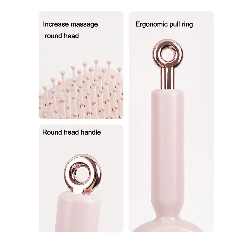 Bear Shape Self Cleaning Hair Comb Anti-static Smoothing Magic Retractable Comb Self Cleaning Massage Hair Brush