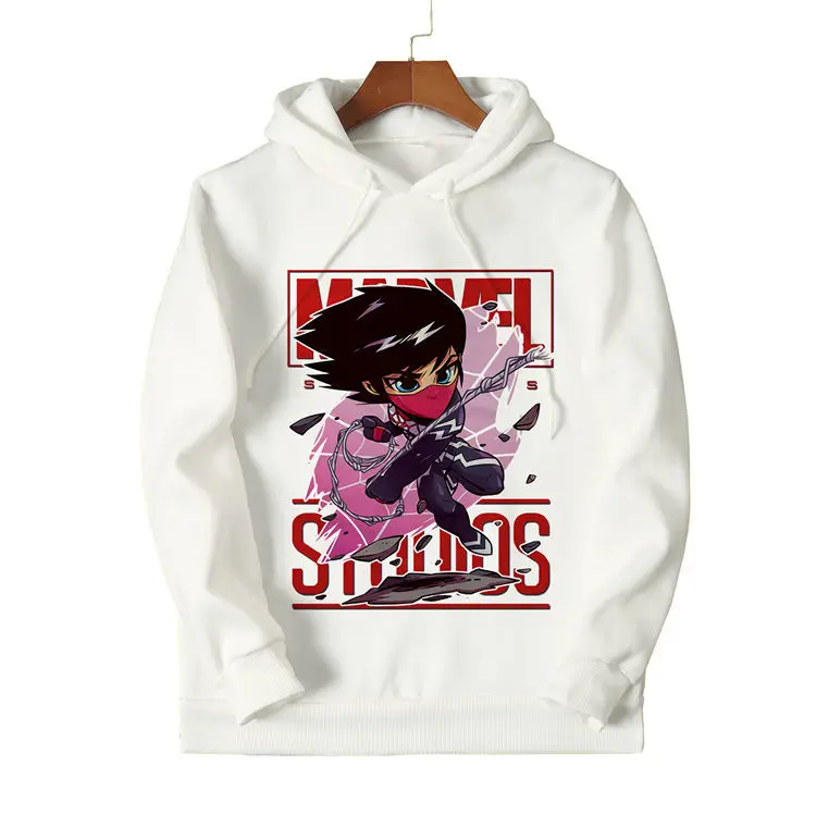 مارفل أنيمي هوديي الرجل العنكبوت ديدبول مايلز موراليس البلوز الرجال النساء للجنسين القطن مزيج بلوزة كاجوال ملابس الشارع الهزلية