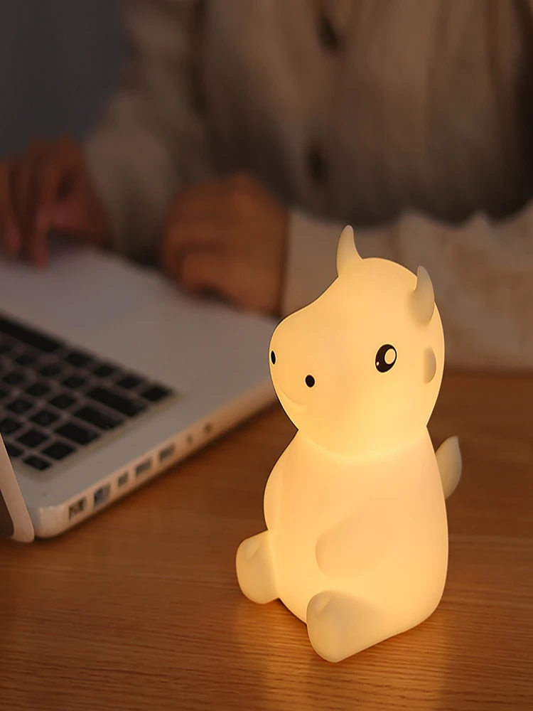 

Bitable silicone cow creative night light USB light LED light gift toy sleeping lightbedrnight lampoom decoration