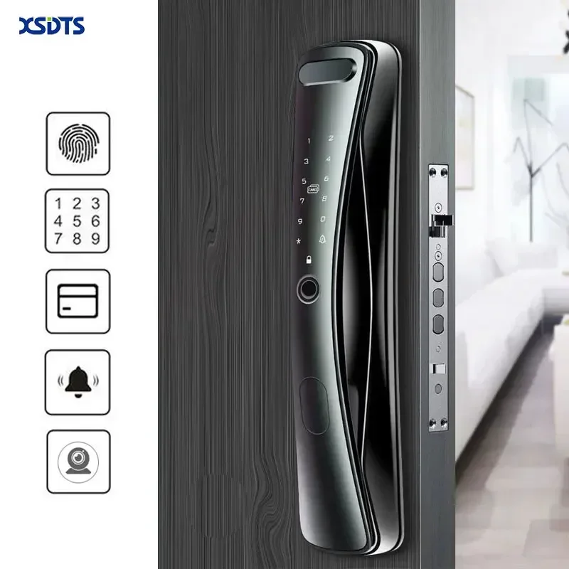 2026/New Smart With App Function Fingerprint Alumium Alloy Build In Camera To Out Side Door