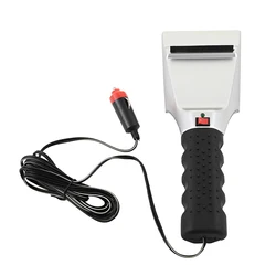 12V Winter Electric Heater Car Ice Scraper Windshield Glass Snow Shovel Removal Defrost Cleaning Tool Heat Snow Scraper